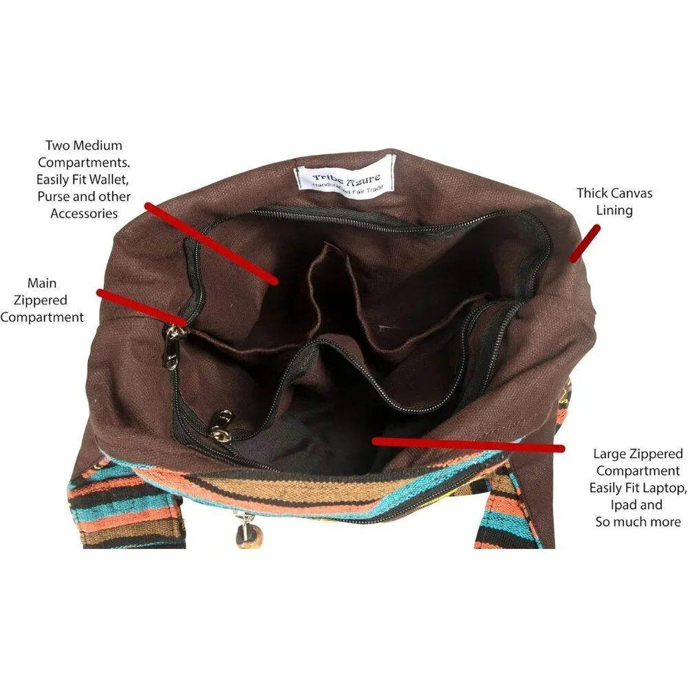 Cotton Patchwork Hobo Bag Large Crossbody Shoulder Casual Accessories